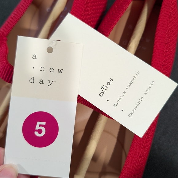 A New Day Knit Mary Jane Washable Ballet Flats Size 5 NWT - Picture 3 of 5